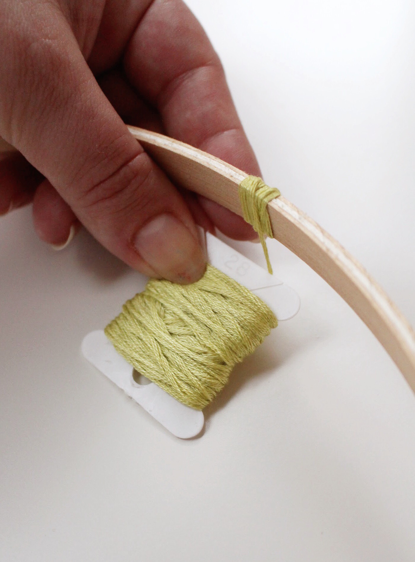 Embroidery floss DIY Nursery Mobile