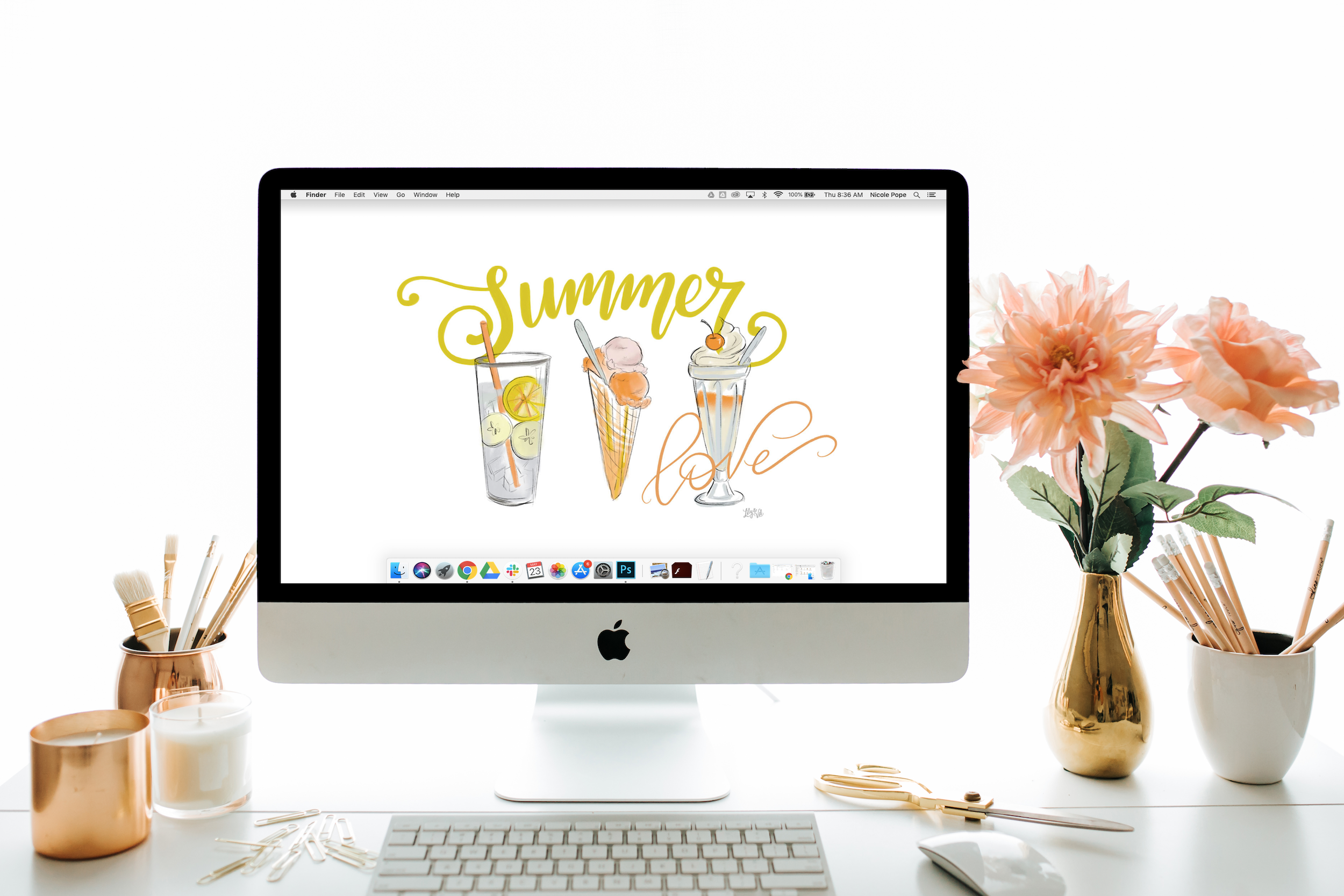 July's "Summer Love" FREE Desktop Download