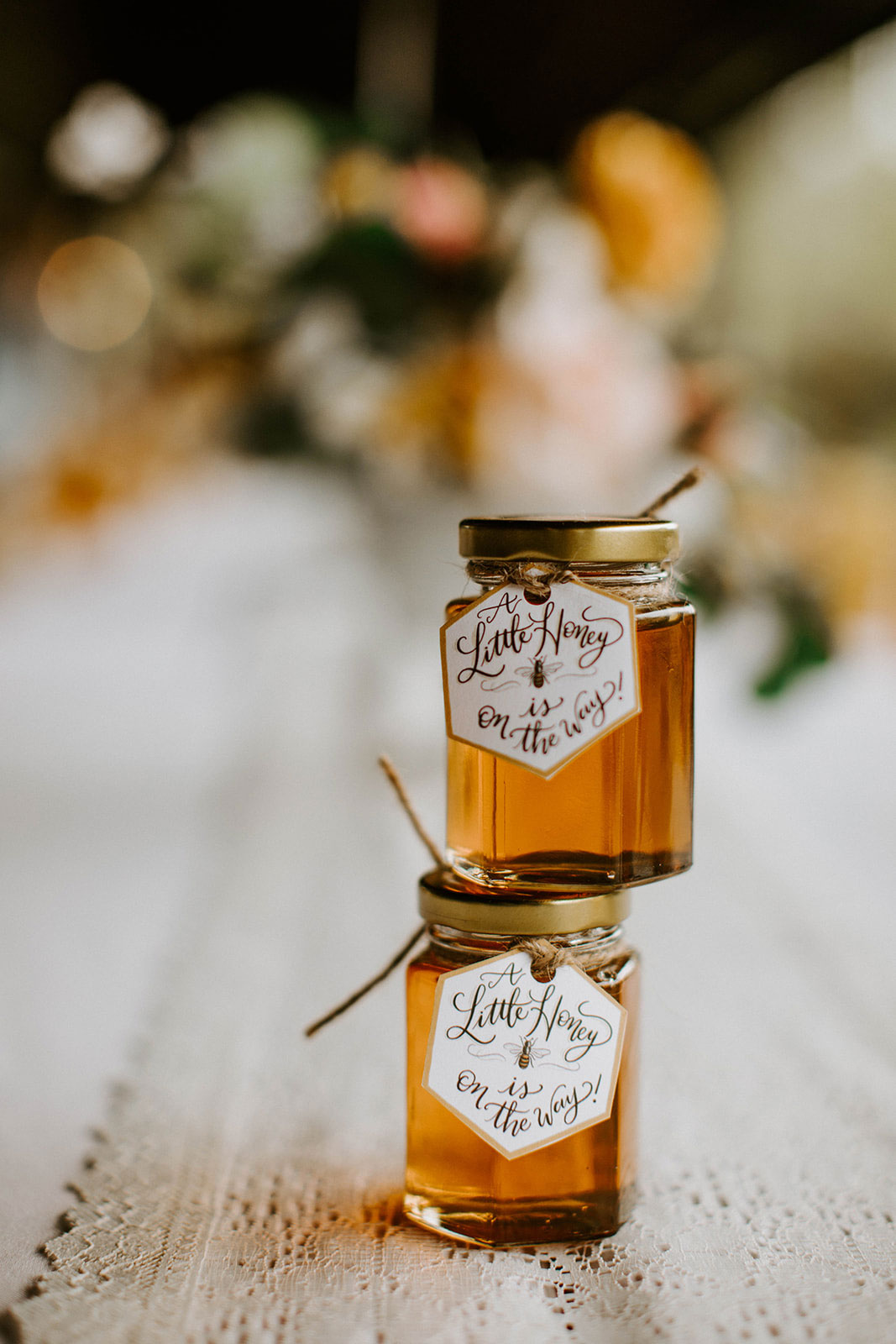 honey jar favors for a honey themed baby shower