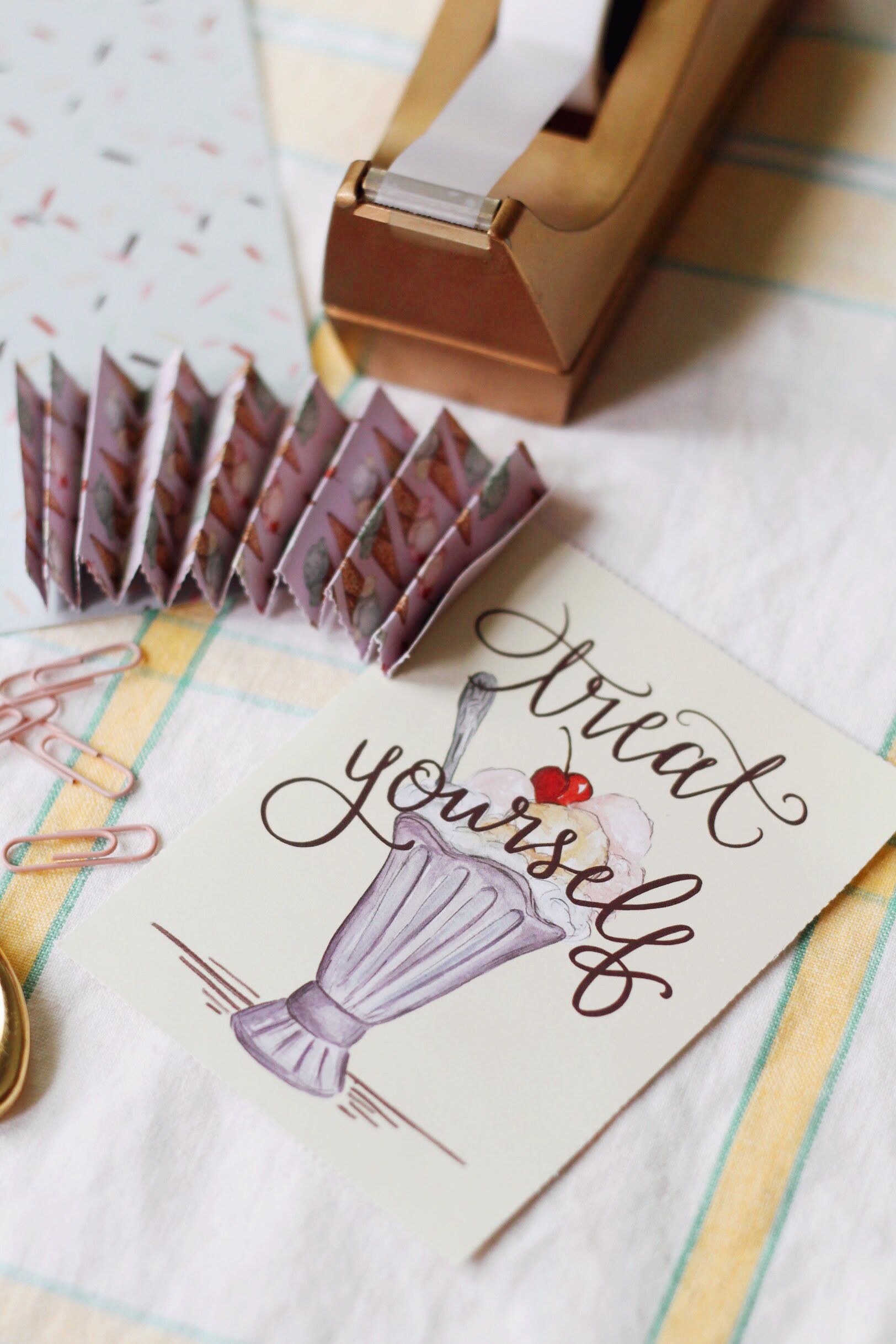 DIY Ice Cream Party Decor- The Art of Paper Crafting Book