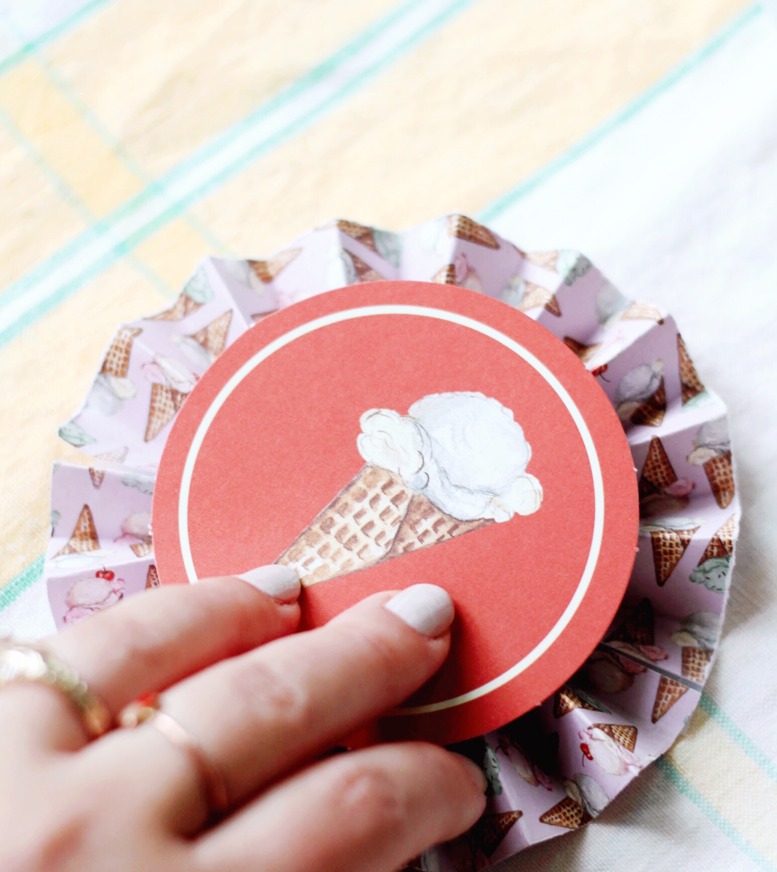 DIY Ice Cream Party Decor- The Art of Paper Crafting Book