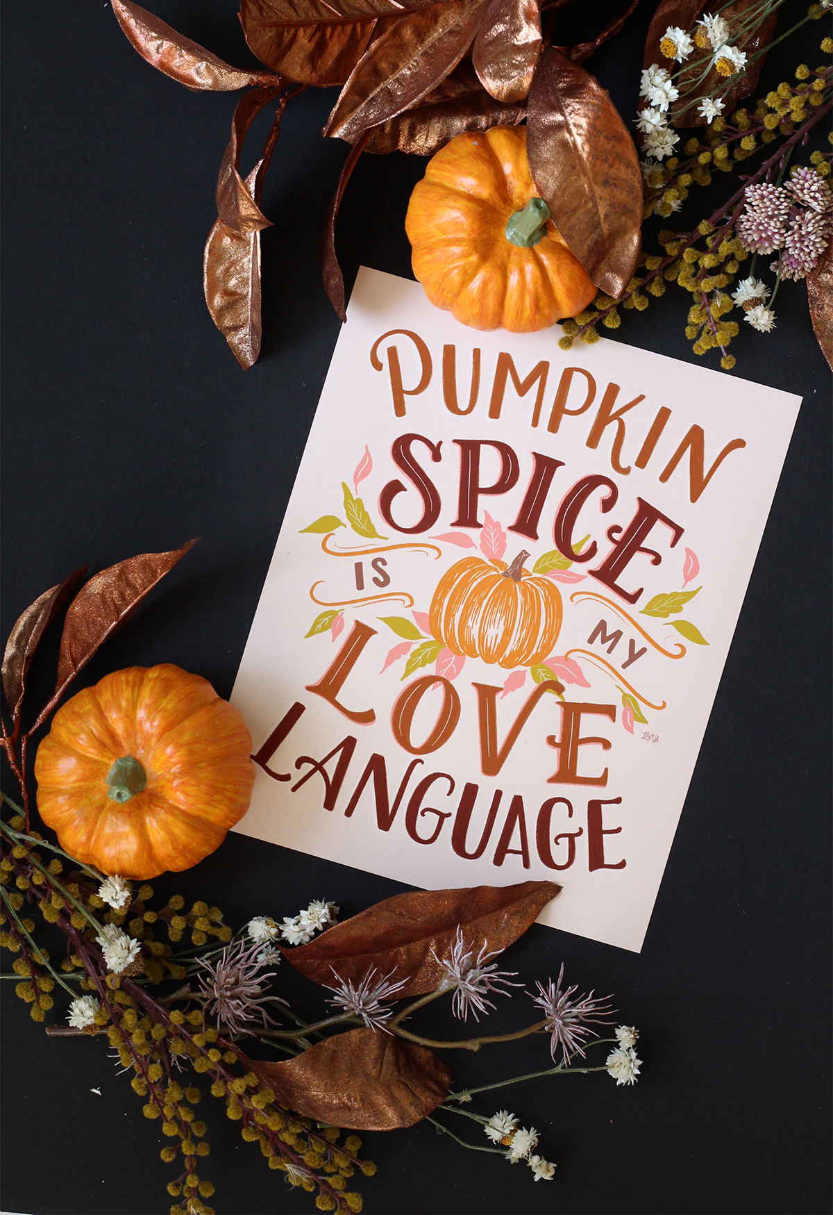 Pumpkin Spice is My Love Language Art Print for Fall