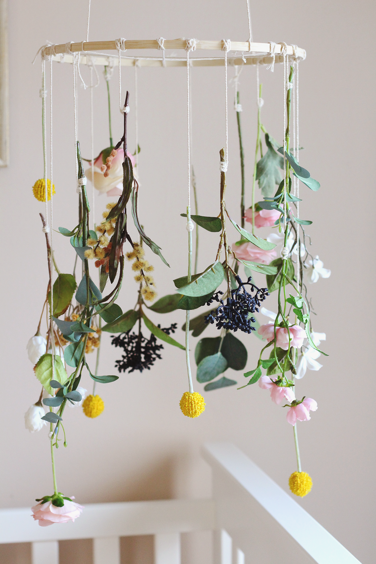 DIY Hanging Flower Mobile