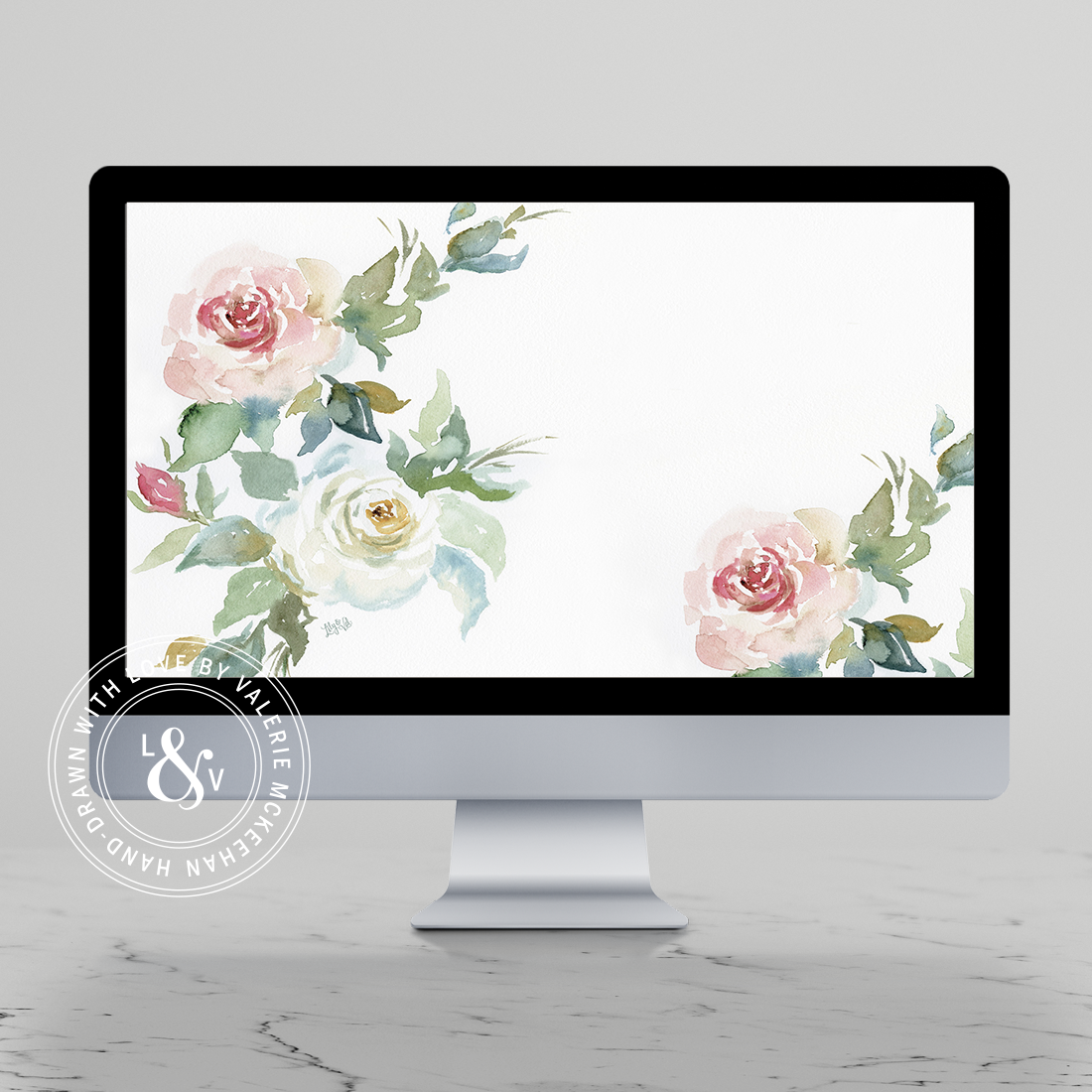 July's Romantic Roses Desktop Download