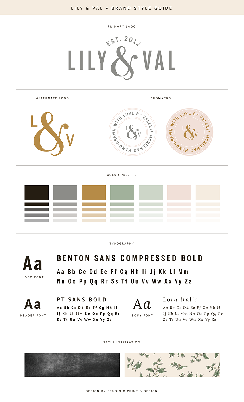 Lily & Val Re-Brand Style Guide 