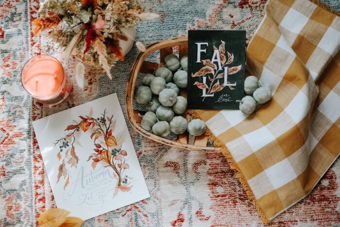 Hand Lettered Fall Art Prints by Valerie McKeehan of Lily & Val