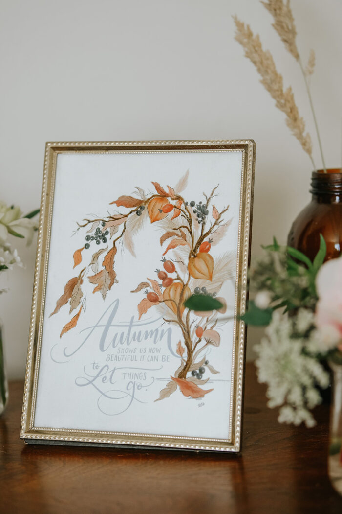 Hand Lettered Fall Art Prints by Valerie McKeehan of Lily & Val