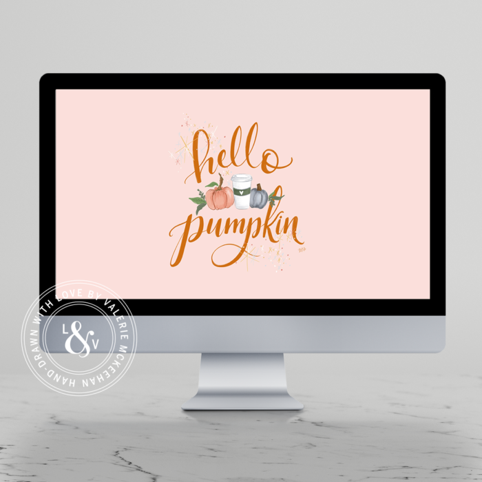 September's "Hello Pumpkin" Desktop Download