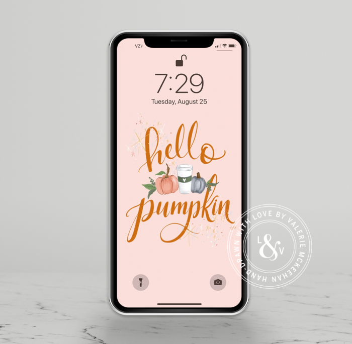 Free pumpkin spice latte phone wallpaper 