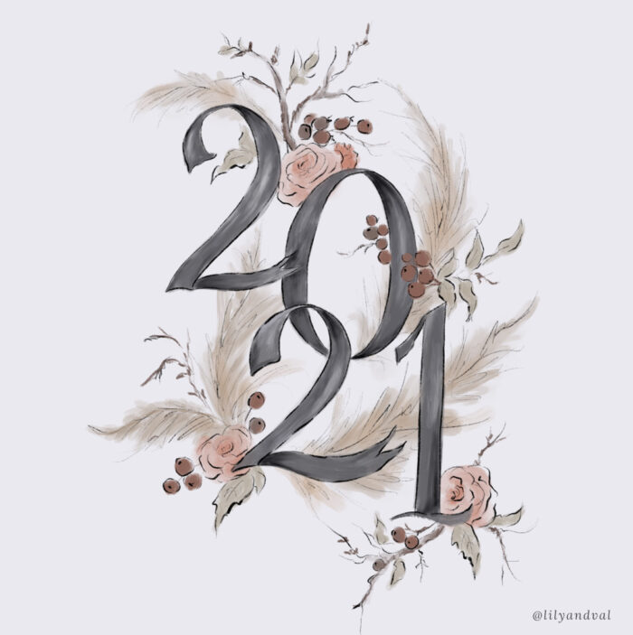 2021 hand lettered graphic