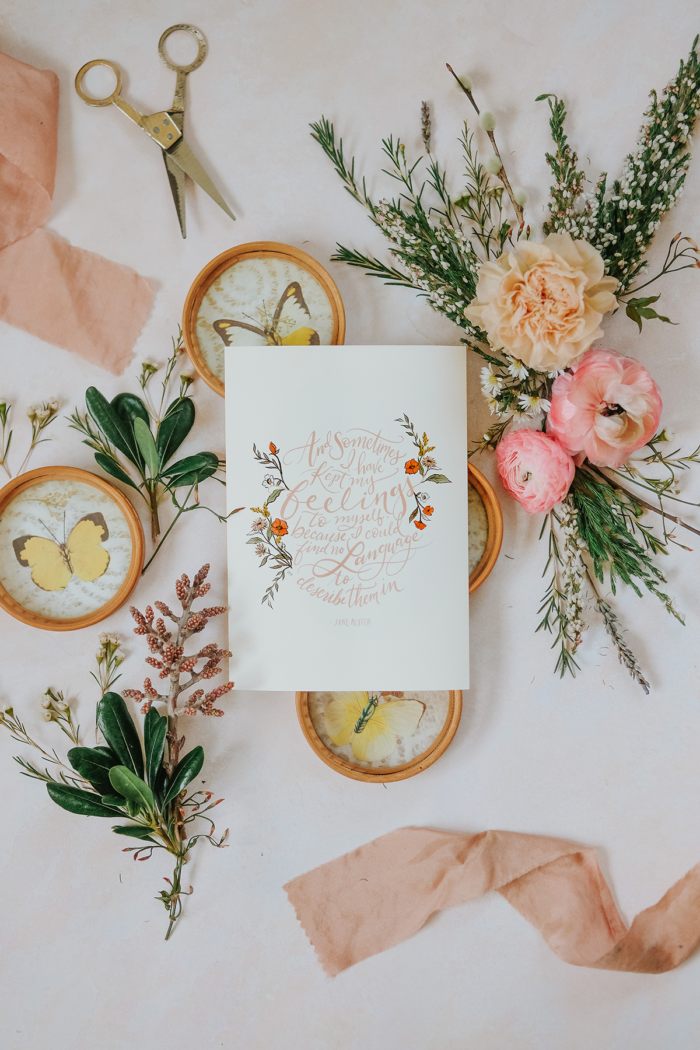 The Language of Flowers: Hand-drawn and illustrated Spring artwork for your Spring decor by Lily & Val.