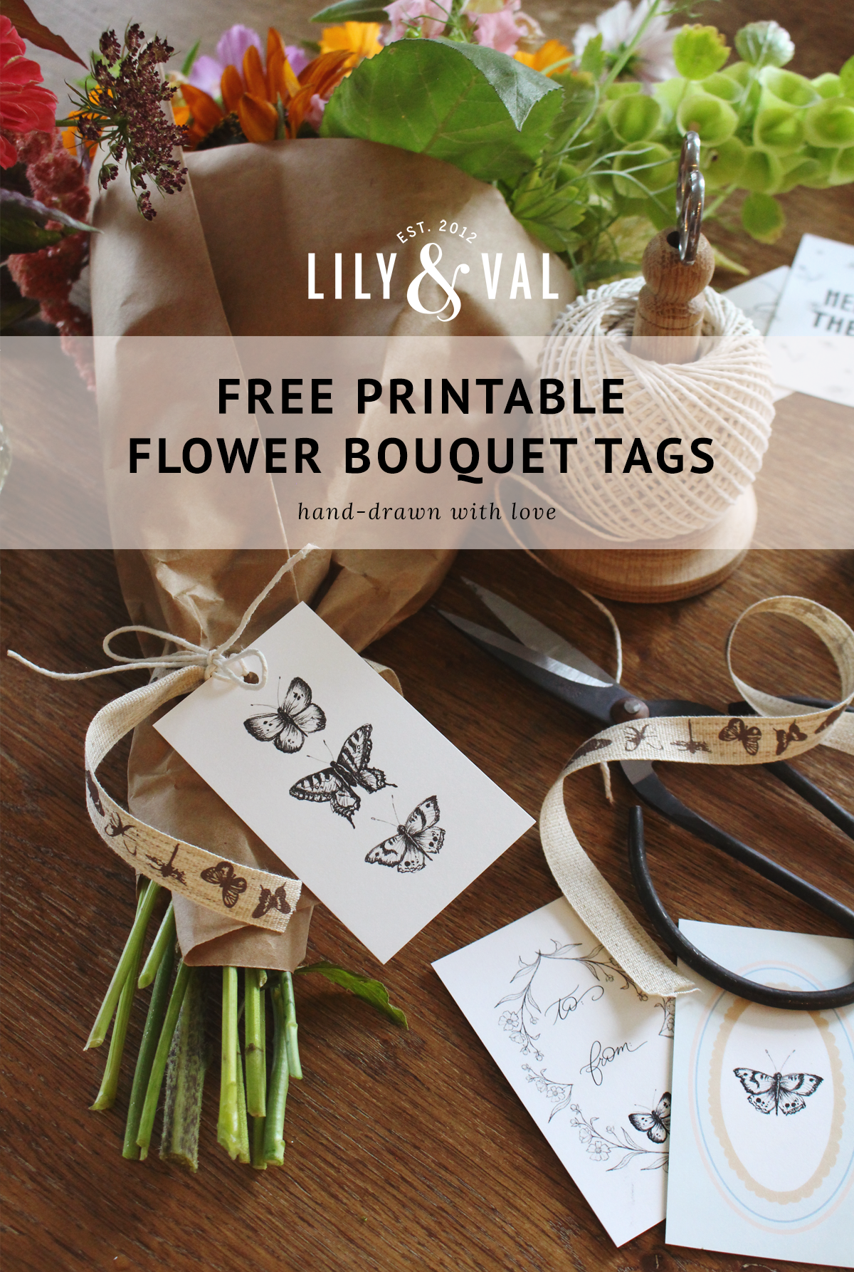 Free Printable Flower Bouquet Tags