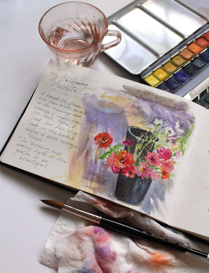 Garden Sketchbook Journal Mid Summer Update - Lily & Val Living