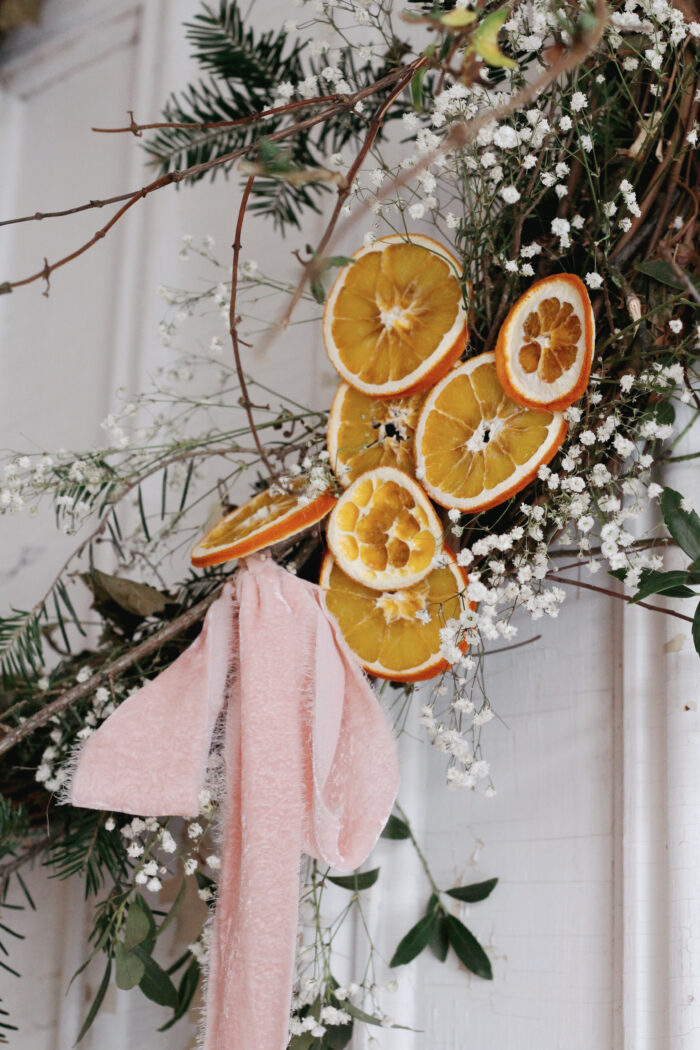 How To Make a Rustic Dried Orange Grapevine Wreath for the Holidays