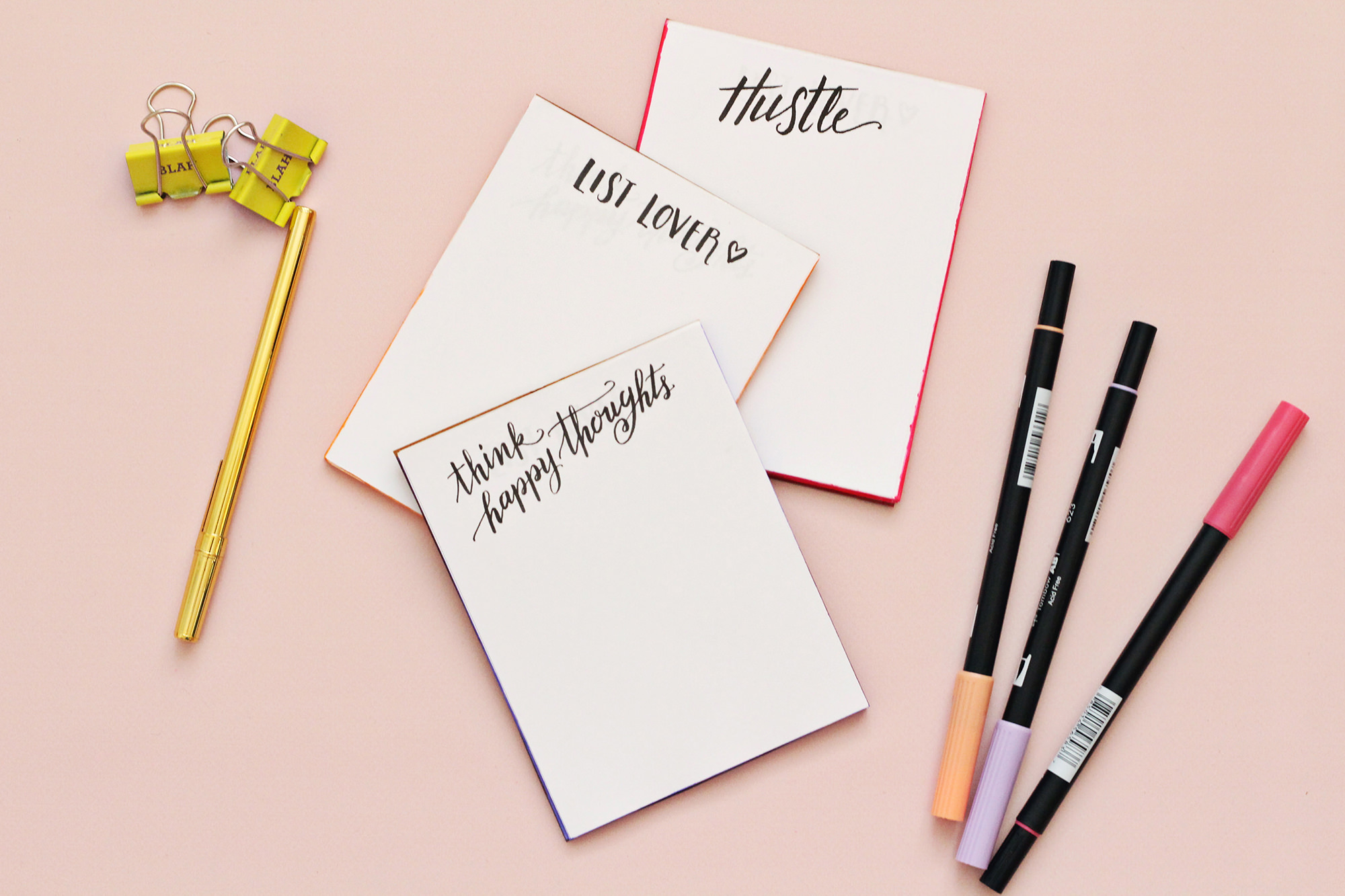 DIY notepads will give a bit of motivation on your desk to start the new year