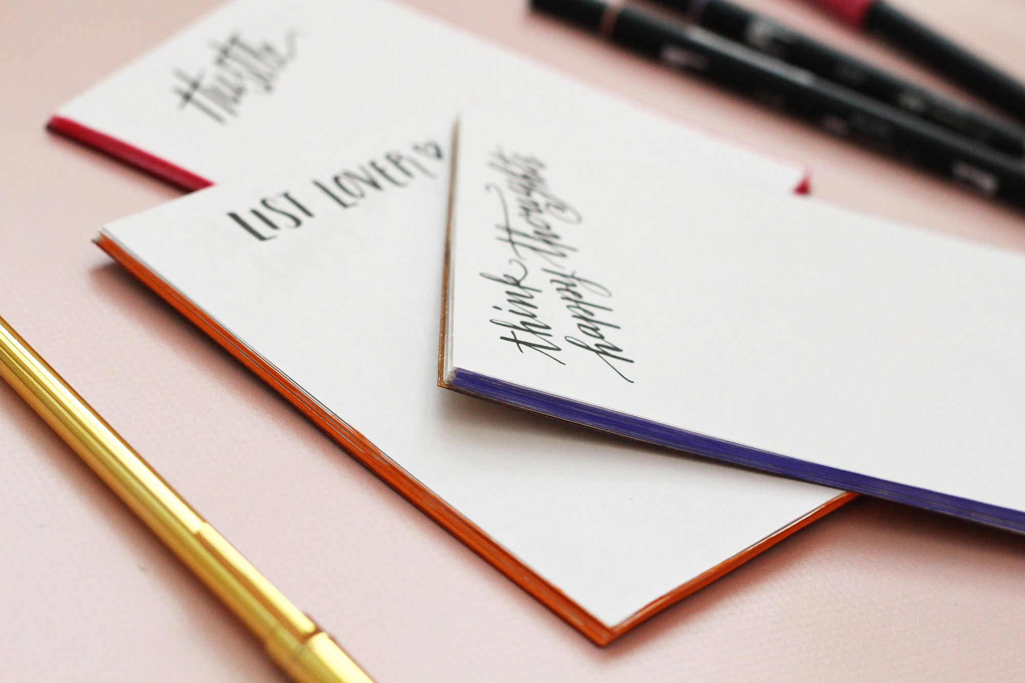 DIY notepads with a pop of color