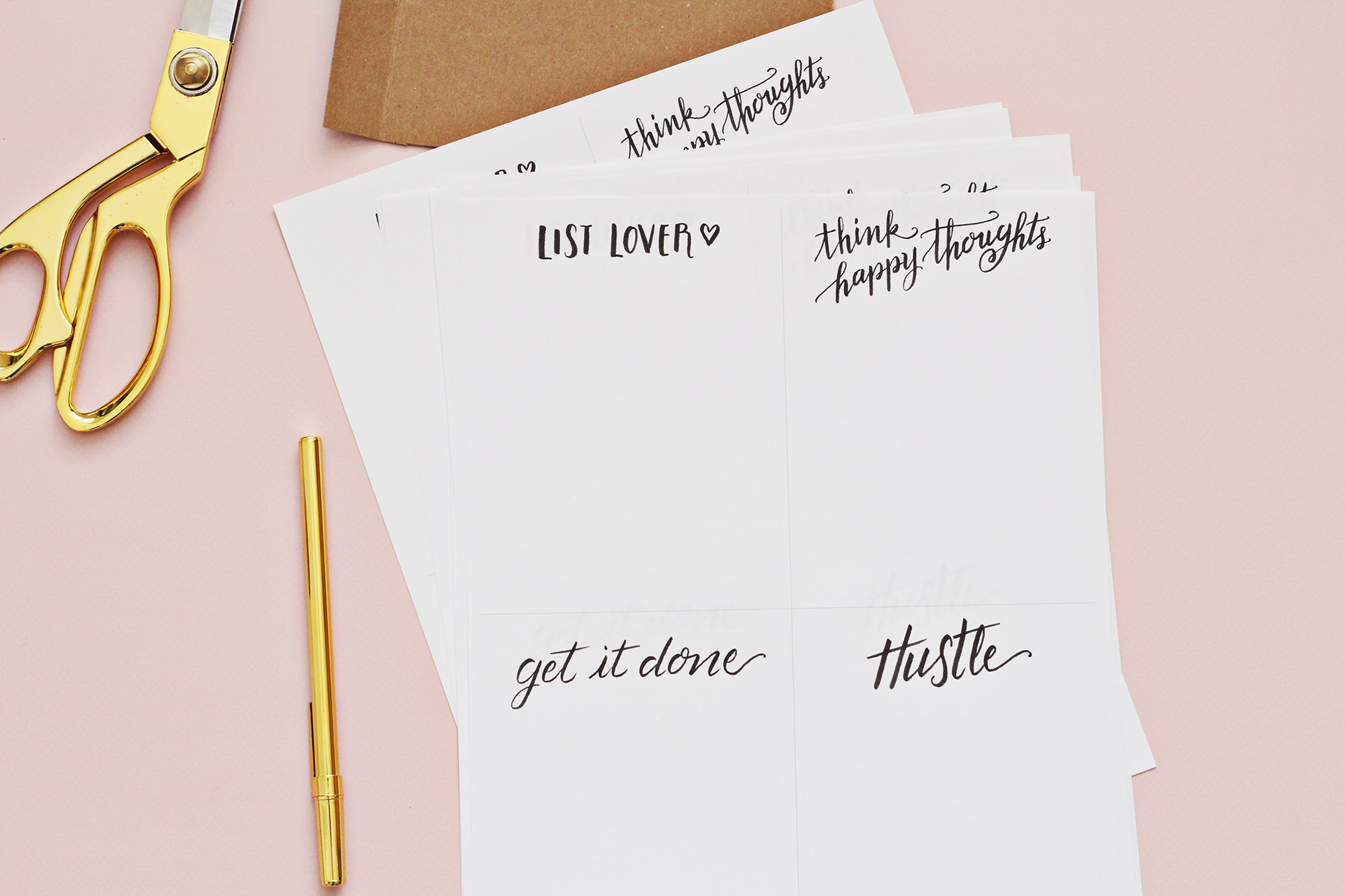 Use our free download to print pages and make a DIY notepad gift