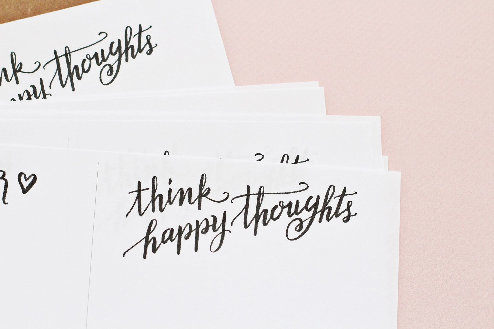 Brush lettering by Lily & Val for making handmade notepads