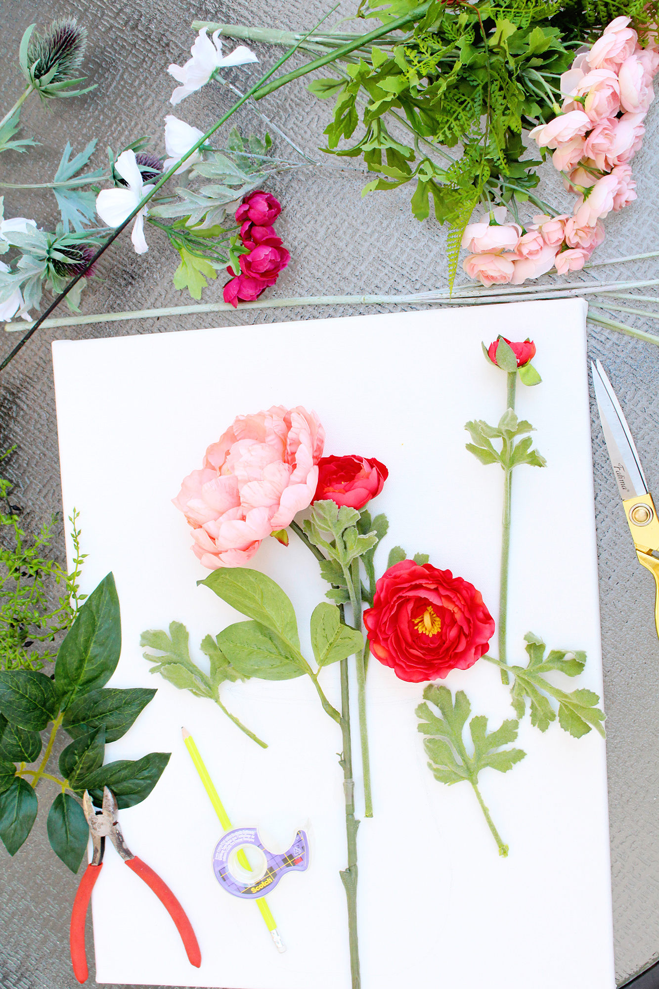 This 3-D flower canvas is just the piece to make your gallery wall pop! via Lily & Val Living