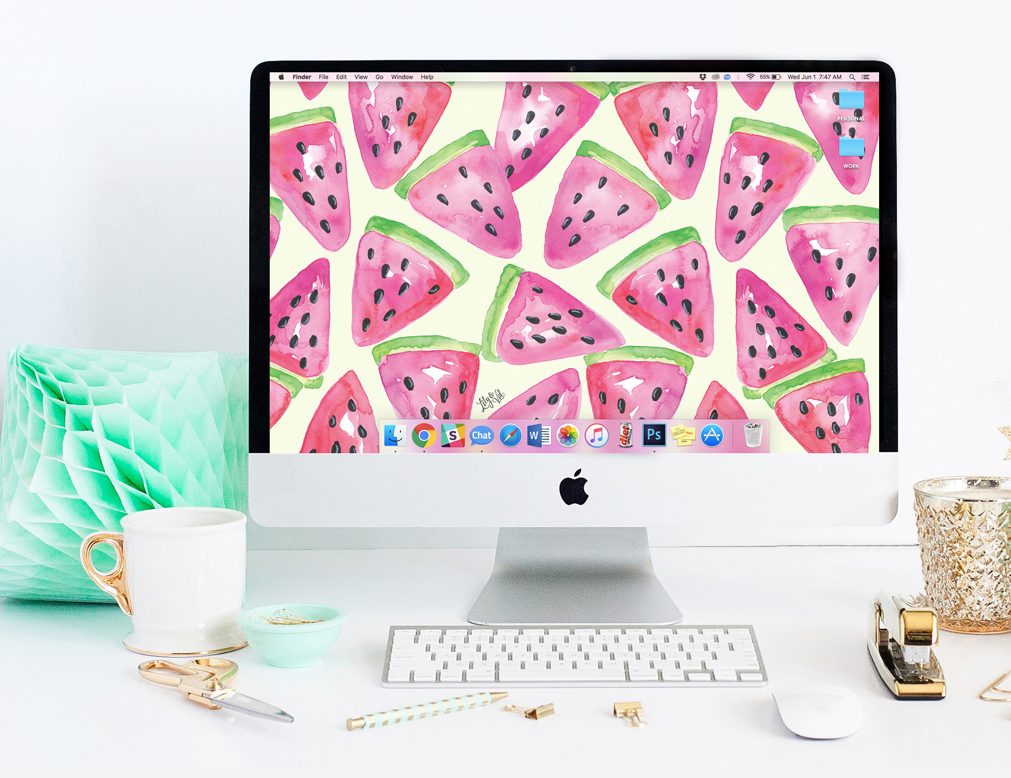 Get your tech ready for all things Summer! Download your free June Desktop wallpaper on Lily & Val Living!