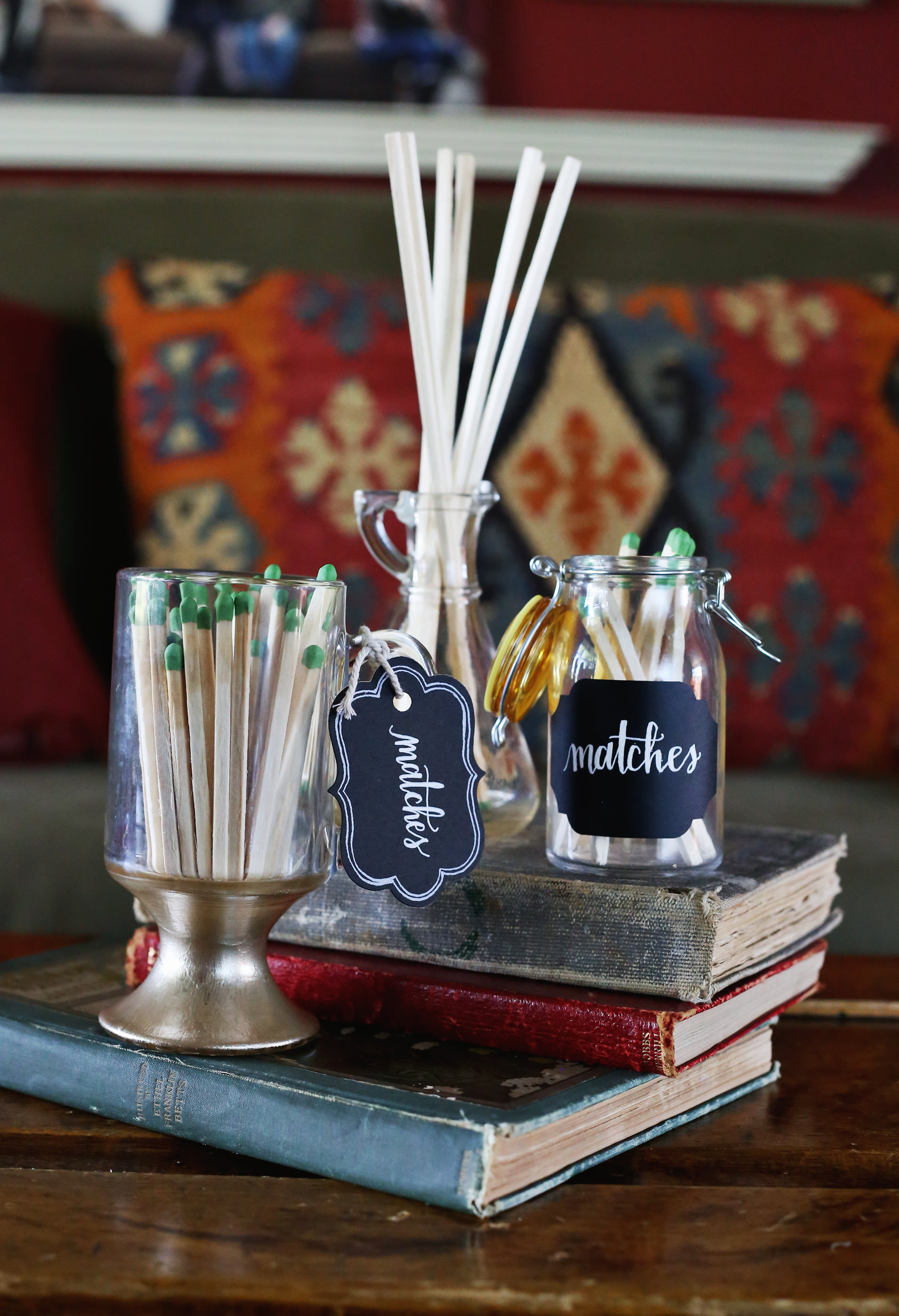 Easy and elegant DIY match containers via Lily & Val Living