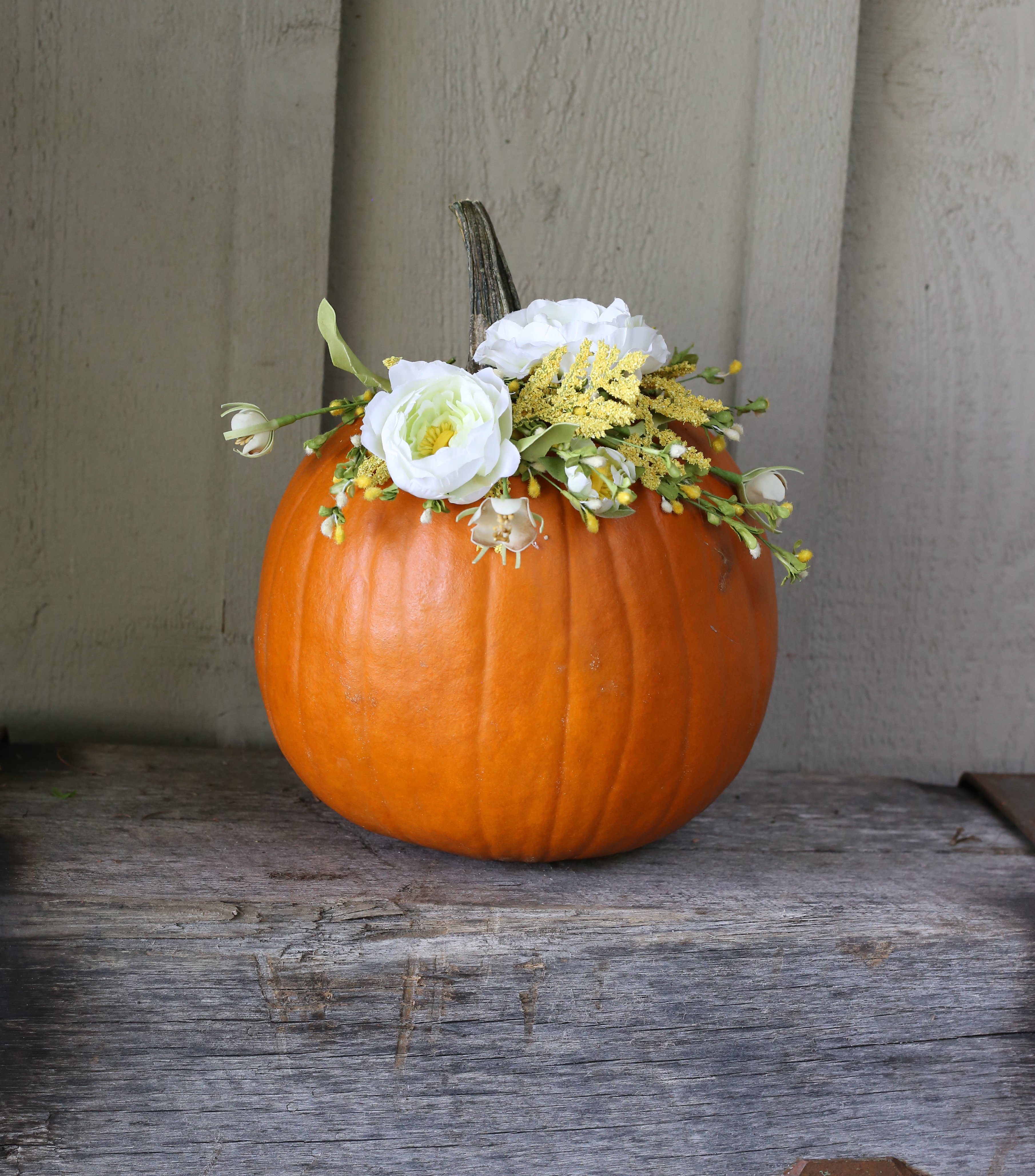 Floral Pumpkin DIY via Lily & Val Living // Fall DIY