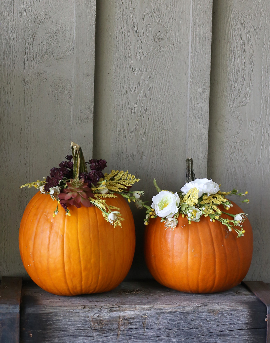 Carve-free pumpkin DIY for Fall via Lily & Val Living!