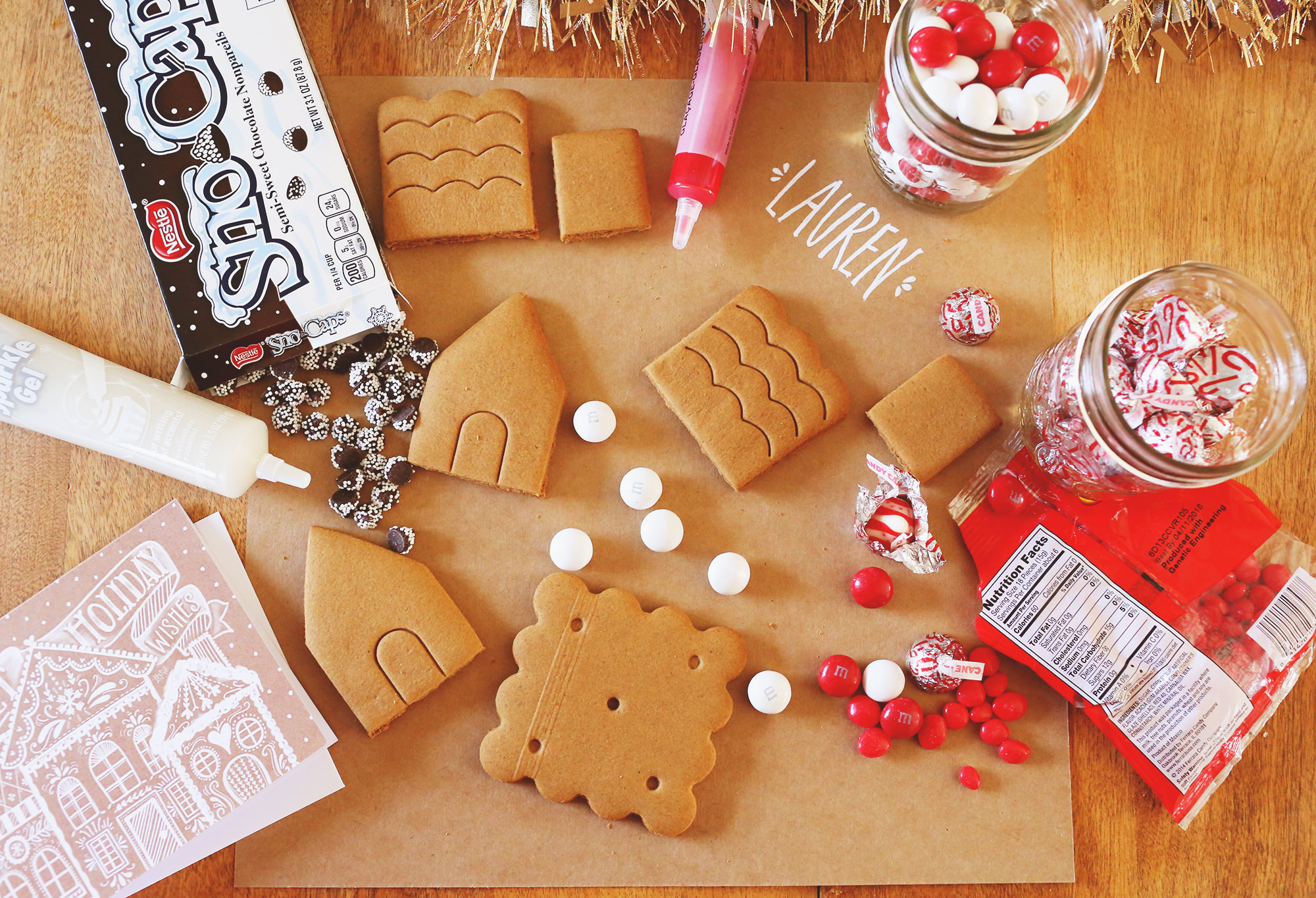 Host an adult gingerbread house party with these three simple tips! Lily & Val Living