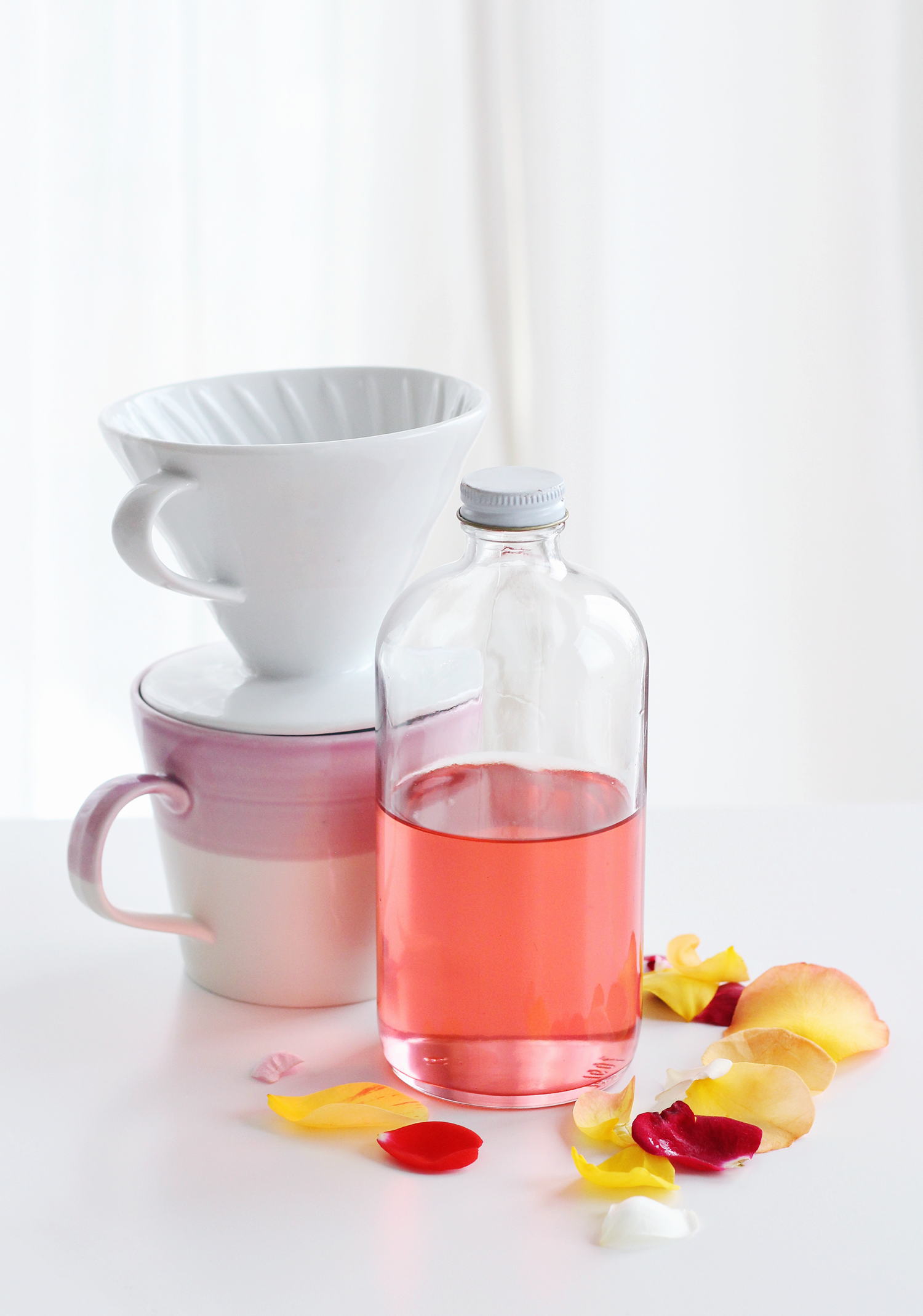 Homemade Rose Simple Syrup is easy to make and it looks pretty too