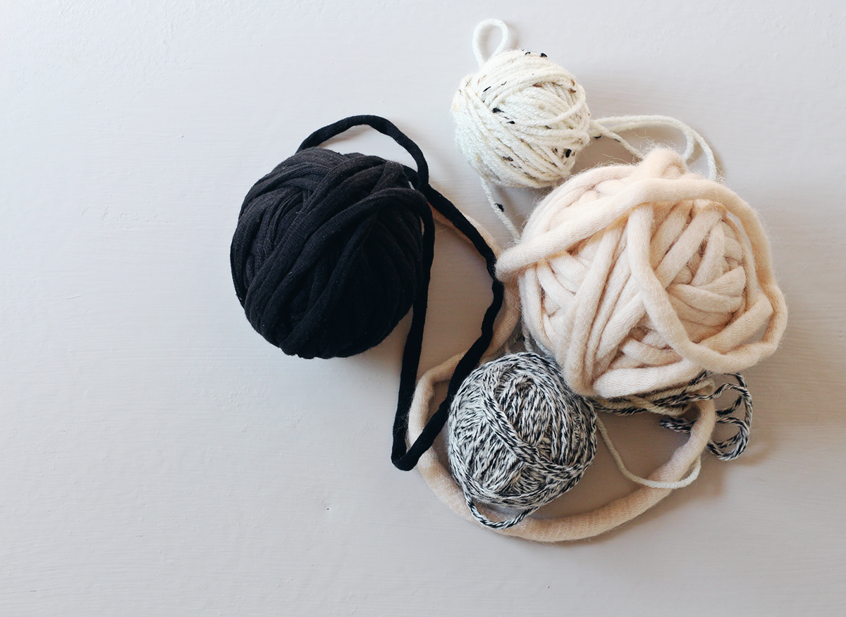 beautiful balls or yarn to create a DIY yarn wall hanging