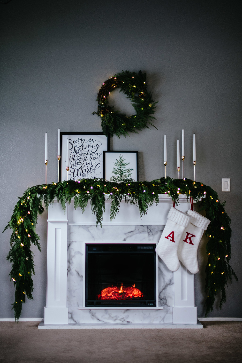 Beautiful Holiday Fireplace Styling By Krista Fredricks of Pike Petals ...