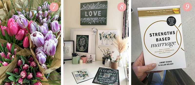 Lily & Val Presents: Pretty Ordinary Friday #91 with Spring at Trader Joe's, new spring artwork for the studio and Strengths Based Marriage
