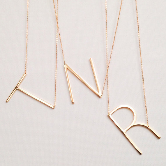 Beautiful dainty letter necklaces. 