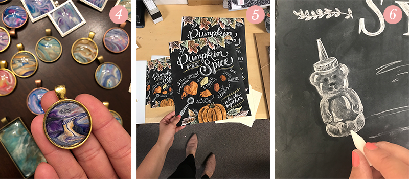 Lily & Val Presents: Pretty Ordinary Friday #97 with poured paint pendants, new Pumpkin Pie Spice recipe prints and sneak peek at a new L&V design
