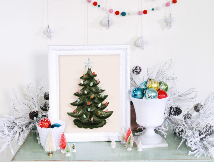 Nostalgic Ceramic Christmas Tree Decorations & Prints - Lily & Val Living